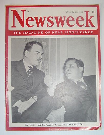Newsweek Magazine, January 24, 1944 *JFK HOME FOR 30 DAYS OF LEAVE*
