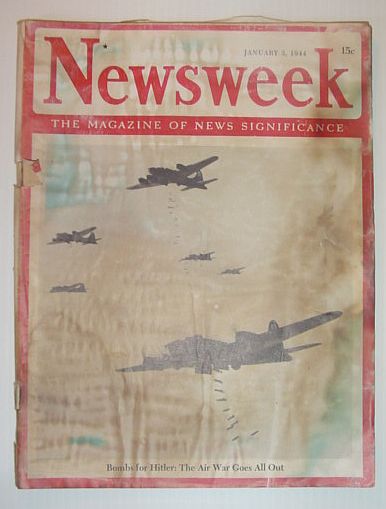 Newsweek Magazine, January 3, 1944 *BOMBS FOR HITLER - THE AIR WAR GOES ALL OUT*