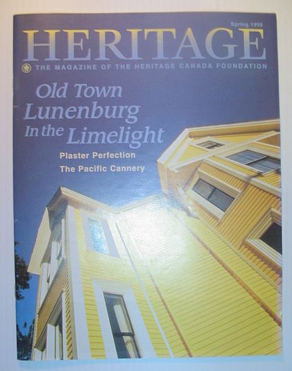 Heritage, Spring 1998: The Magazine of the Heritage Canada Foundation
