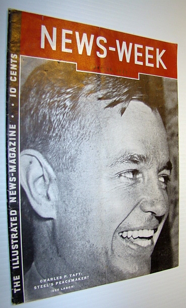News-week (NewsWeek) Magazine, June 26, 1937 - Charles P. Taft Cover Photo
