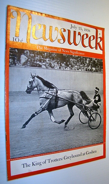Newsweek Magazine, July 25, 1938 - Cover Photo of Trotter at Goshen, New York