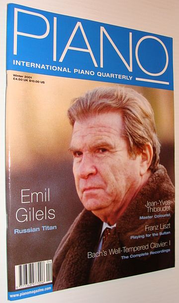 International Piano Magazine, Winter 2001, Emil Gilels Cover Photo