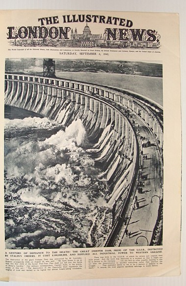 The Illustrated London News, September 6, 1941 *Cover Photo of the Dnieper Dam - Later Destroyed By Stalin*
