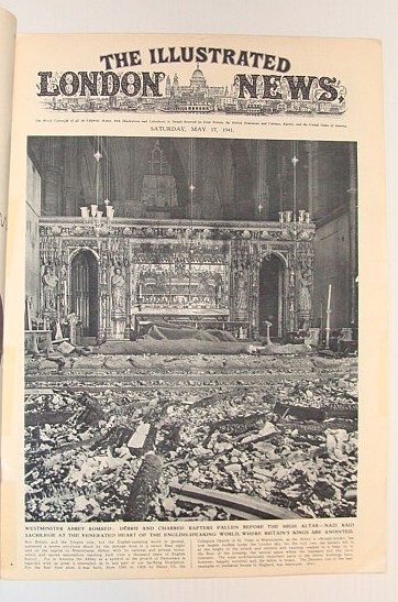 Image for The Illustrated London News, May 17, 1941 *Cover Photo of Westminster Abby Bomb Damage / The Sensational Flight By Rudolph Hess from Germany to Glasgow The Illustrated London News, May 17, 1941 *Cover Photo of Westminster Abby Bomb Damage / The Sensational Flight By Rudolph Hess from Germany to Glasgow