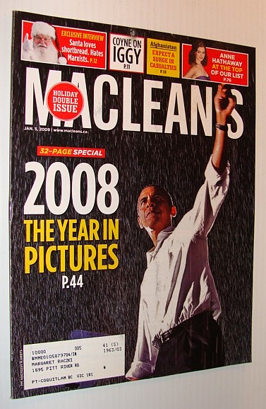 Maclean's Magazine, January 5, 2009 *2008 The Year in Pictures - 32 Page Special*
