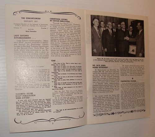 The Edmontonian, January 1957 - Published monthly in the interests of employees of the T. Eaton Co., Western Ltd., Edmonton
