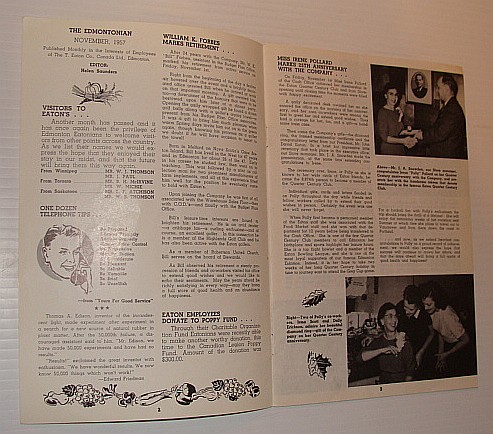 The Edmontonian, November 1957 - Published monthly in the interests of employees of the T. Eaton Co., Western Ltd., Edmonton