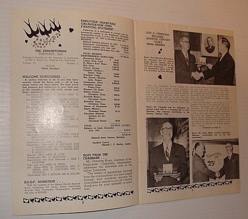 The Edmontonian, February 1958 - Published monthly in the interests of employees of the T. Eaton Co., Western Ltd., Edmonton