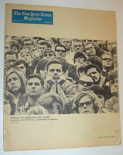 Image for The New York Times Magazine, January 3, 1965 *COVER PHOTO OF BERKELEY STUDENTS* The New York Times Magazine, January 3, 1965 *COVER PHOTO OF BERKELEY STUDENTS*