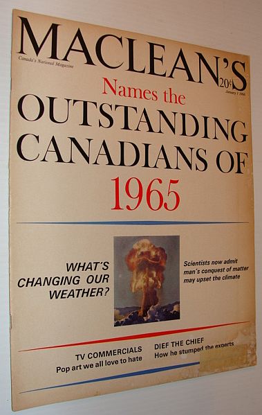 Maclean's Magazine, 1 January 1966: The Outstanding Canadians of 1965
