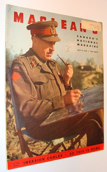 Image for Maclean's Magazine, July 15, 1944 *Cover Photo of Lieut.-Gen. H.D.G. Crerar, Commander-in-Chief, First Canadian Army - D-Day Coverage* Maclean's Magazine, July 15, 1944 *Cover Photo of Lieut.-Gen. H.D.G. Crerar, Commander-in-Chief, First Canadian Army - D-Day Coverage*