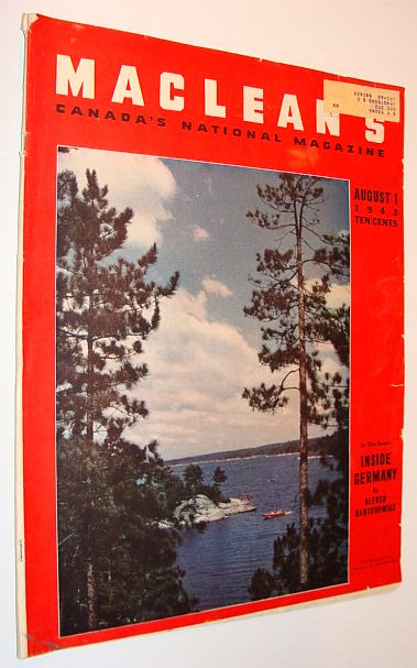 Image for Maclean's Magazine, August 1, 1943 *INSIDE GERMANY* Maclean's Magazine, August 1, 1943 *INSIDE GERMANY*