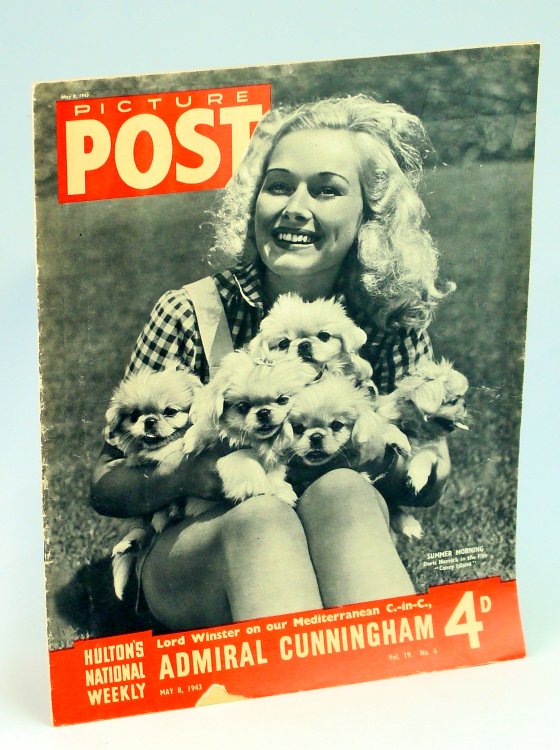 Picture Post - Hulton's National Weekly Magazine, May 8, 1943 - Fight Against Anti-Semitism / Doris Merrick Cover Photo