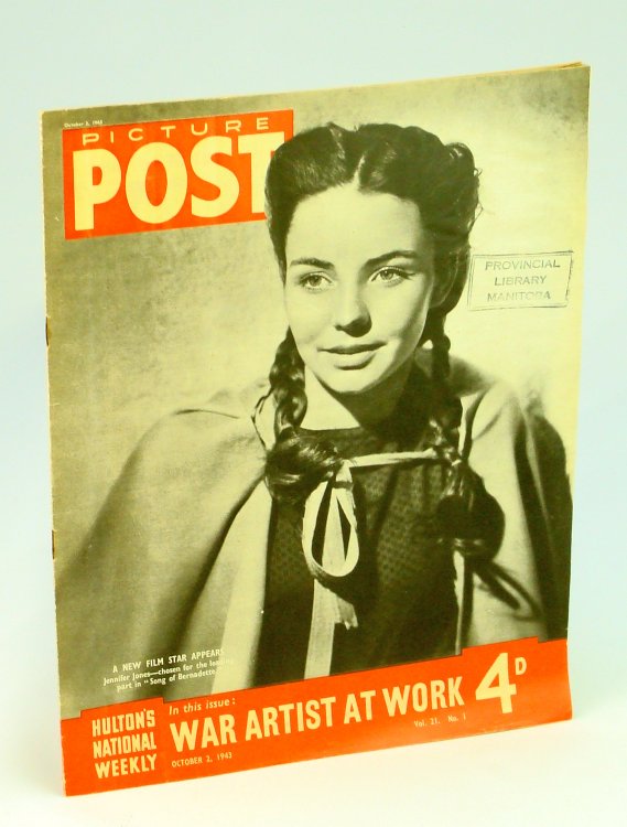 Picture Post - Hulton's National Weekly Magazine, October 2 1943 - Jennifer Jones Cover Photo / Dr. Goebbels
