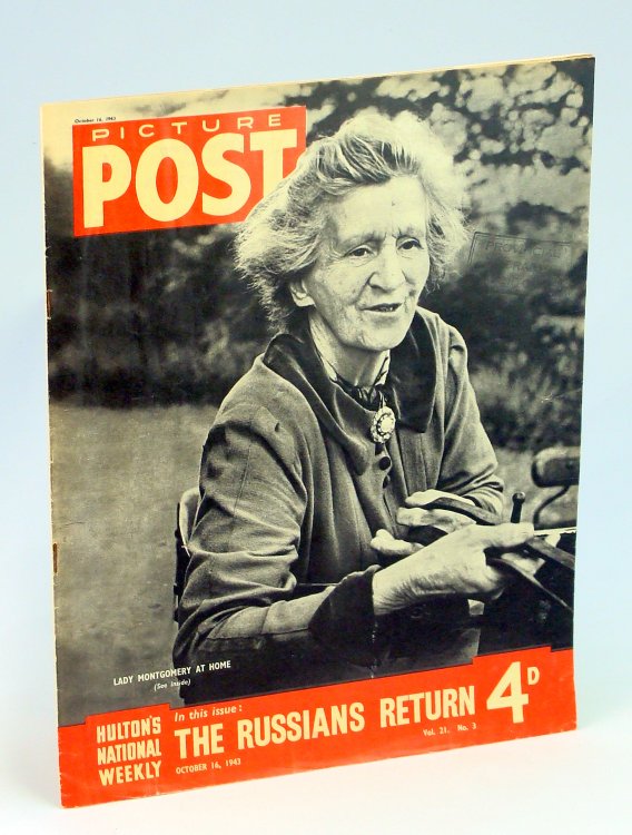 Picture Post - Hulton's National Weekly Magazine, October 16 1943 - Lady Montgomery Cover Photo / Indian Famine