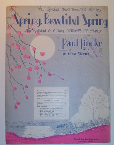 Spring, Beautiful Spring (Also Published as a Song 'Chimes of Spring') - Piano Sheet Music