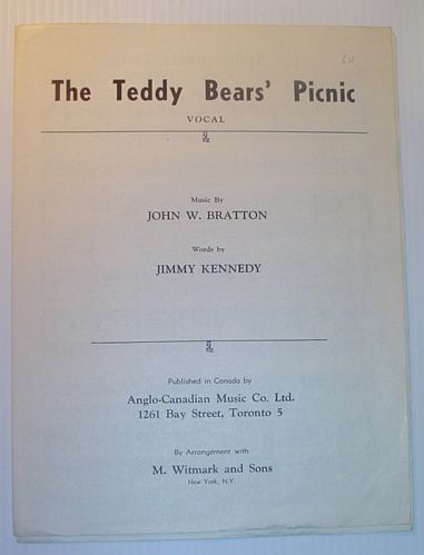 The Teddy Bears' Picnic - Vocal with Piano Music