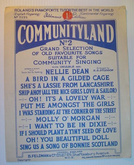Communityland No. 2: Grand Selection of Old Favourite Songs Suitable for Community Singing with Ukulele Accompaniment
