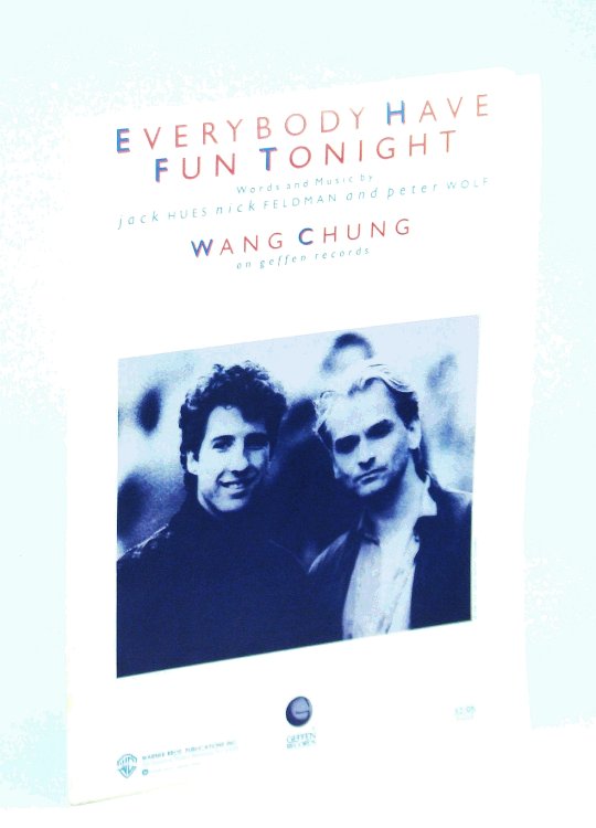 Everybody Have Fun Tonight - Recorded By Wang Chung: Sheet Music for Piano and Voice with Guitar Chords