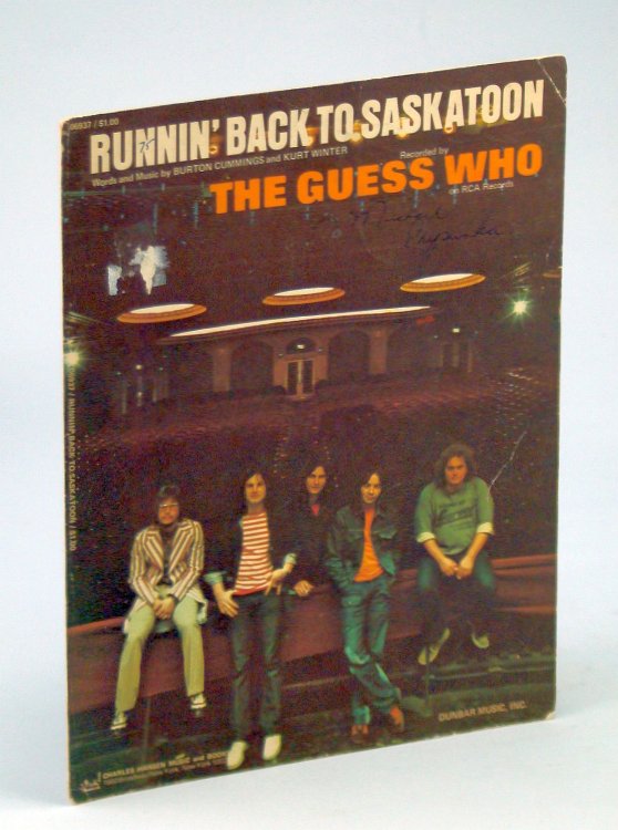 Runnin' Back to Saskatoon - Piano Sheet Music With Guitar Chords and Lyrics