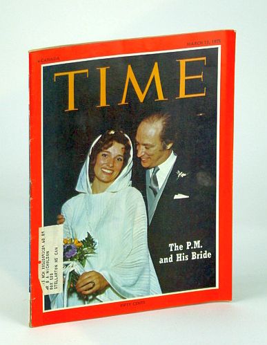Time Magazine (Canadian Edition), March (Mar.) 15, 1971 - Wedding Photo of Pierre and Margaret Trudeau