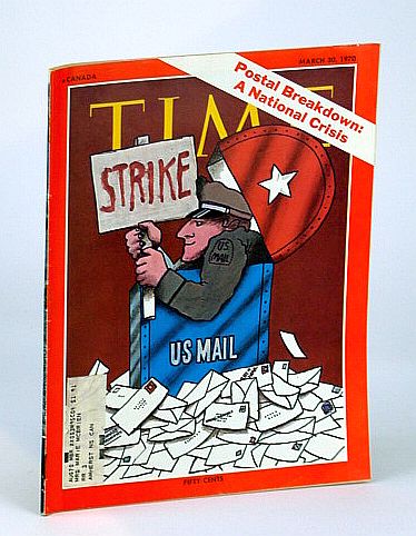 Time Magazine (Canadian Edition), March (Mar.) 30, 1970 - US Mail Strike