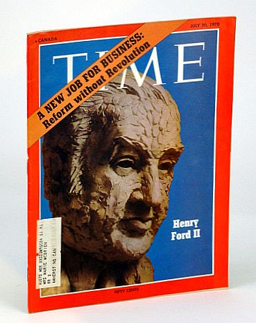 Time Magazine (Canadian Edition), July 20, 1970 - Henry Ford II Cover Illustration