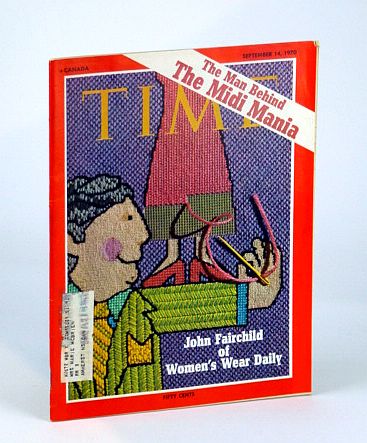 Time Magazine (Canadian Edition) September (Sept.) 14, 1970: John Fairchild - The Man Behind The Midi Mania / Passing of Vince Lombardi