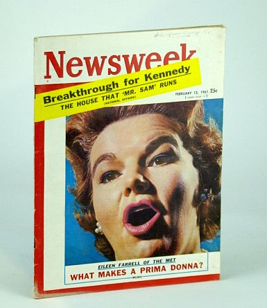 Newsweek Magazine, February (Feb.) 13, 1961 - Eileen Farrell Cover Photo