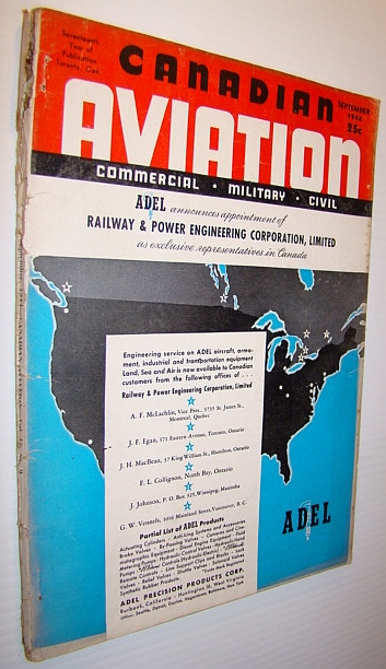 Canadian Aviation Magazine, September 1944 - Commercial, Military, Civil