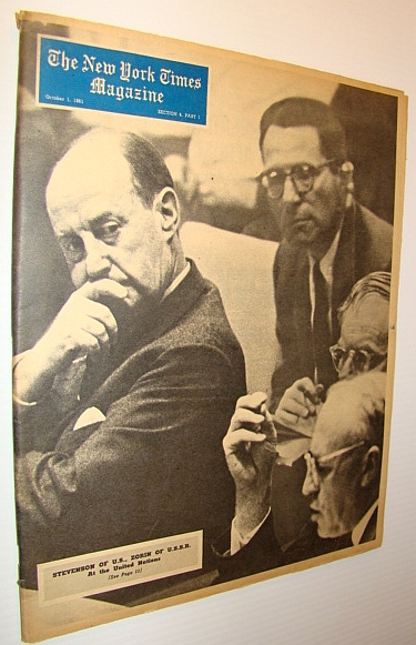 The New York Times Magazine, October 1, 1961 - Cover Photo of Stevenson and Zorin at the U.N.