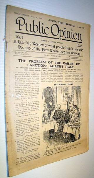 Public Opinion Magazine, Friday, June 19, 1936 - A Weekly Review of What People Think, Say and Do, and of the New Books they are Reading
