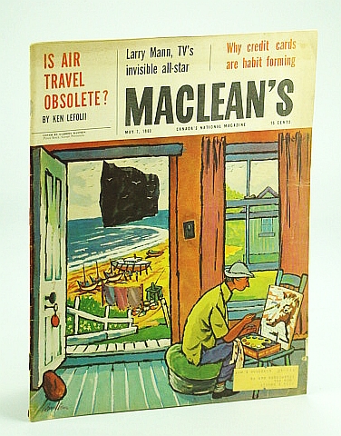 Image for Maclean's Magazine, 7 May 1960 - Larry Man, TV's Invisible All-Star/Corporal James N. Kirk, RCAF Maclean's Magazine, 7 May 1960 - Larry Man, TV's Invisible All-Star/Corporal James N. Kirk, RCAF