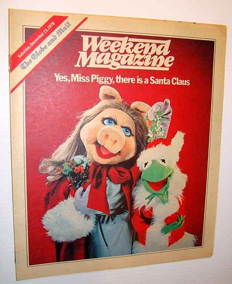 Weekend Magazine, December 23, 1978 (Canadian Newspaper Supplement) - Miss Piggy and Kermit the Frog Cover Photo