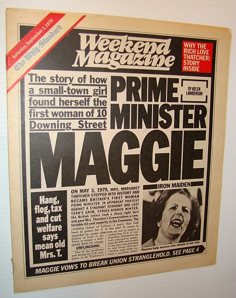 Weekend Magazine, September 1, 1979 (Canadian Newspaper Supplement) - Margaret Thatcher - The Iron Maiden