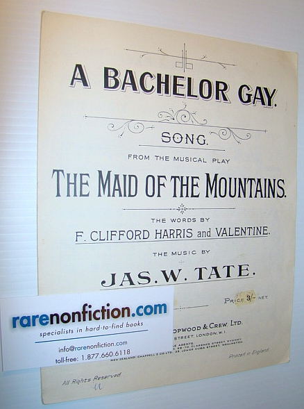 A Bachelor Gay - Sheet Music for Piano and Voice
