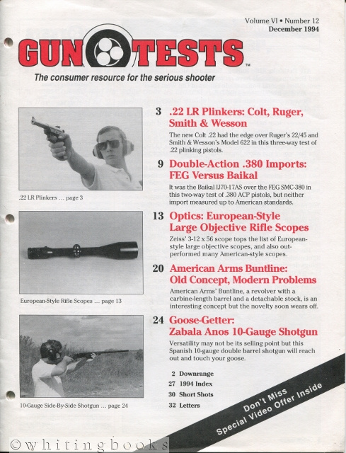 Gun Tests: The Consumer Resource for the Serious Shooter - Volume VI, Number 12, December 1994