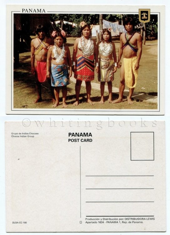 Postcard: Chocoe Indian Group, Panama - Grupo de Indios Chocoe - Circa 1970