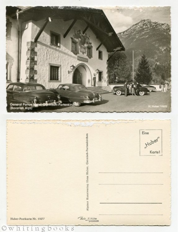 [Postcard] General Patton Hotel Garmisch-Partenkirchen Germany, Bavarian Alps, Circa 1950, Photographer Hans Huber