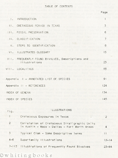 Texas Cretaceous Bivalves and Localities - Texas Paleontology Series Publication No. 2.