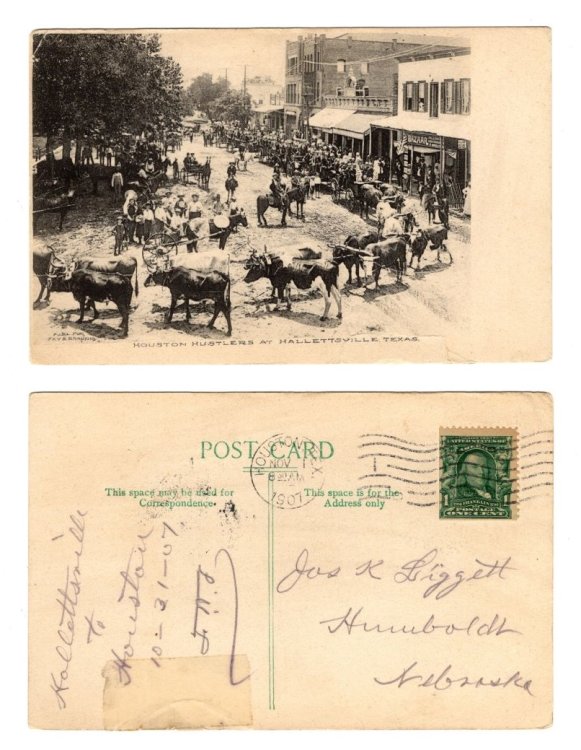 Postcard: Houston Hustlers at Hallettsville, Texas 1907