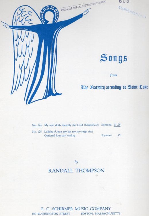Songs from the Nativity According to Saint Luke, No. 124: My Soul Doth Magnify the Lord (Magnificat)