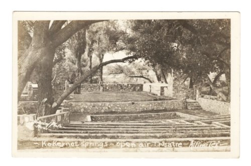 Postcard: Kokernot Springs Open Air Theatre Sul Ross College Alpine Texas 1930s