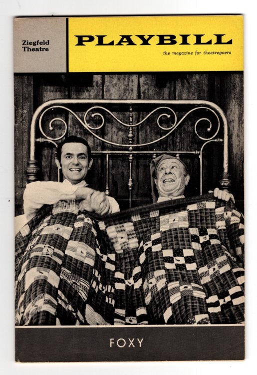 Playbill for FOXY (cover photo of star Bert Lahr) at the Ziegfeld Theatre, March 1964, Vol. 1, No. 3