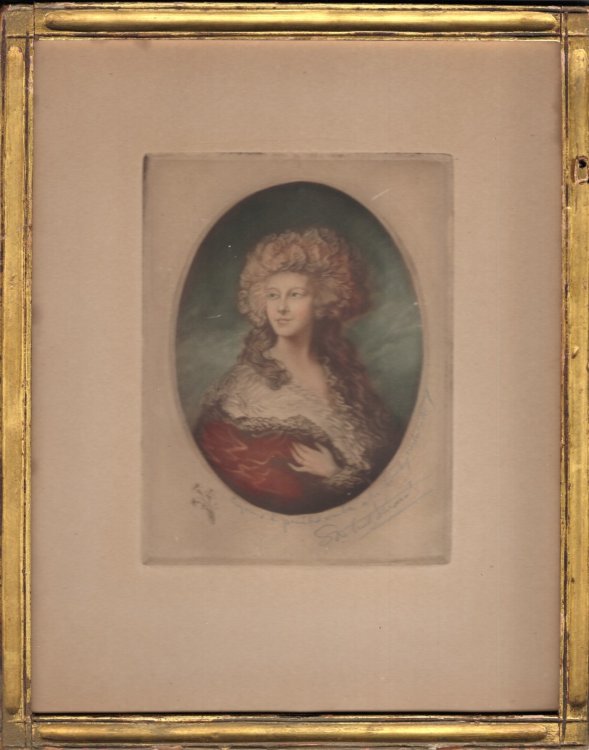 Lady [Ann Elizabeth] Mulgrave Mezzotint by Samuel Arlent Edwards (1862-1938), after Thomas Gainsborough, 1908