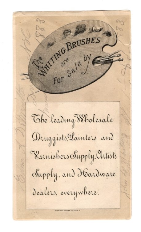 John L. Whiting & Son's Brushes Print Ad 1883