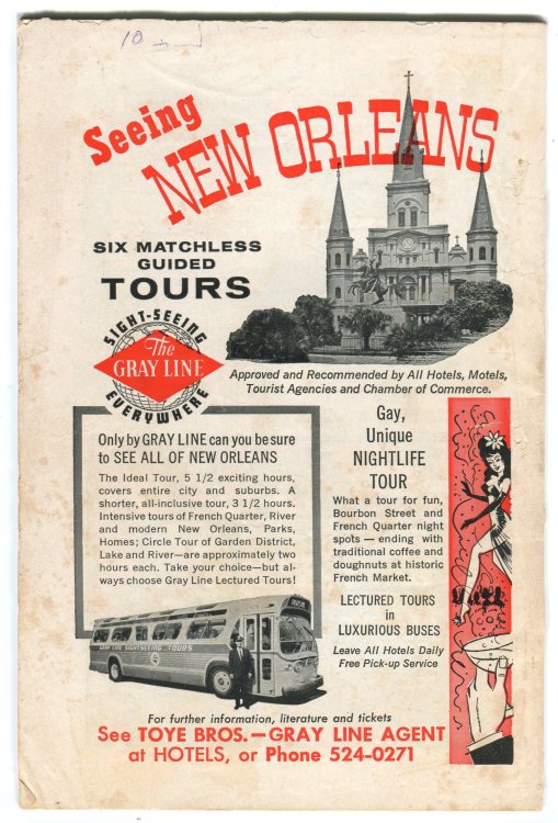 Today in New Orleans (Chris Owens Cover): Greeters' Tourist Guide Vol. 39, No. 16, August 15, 1968