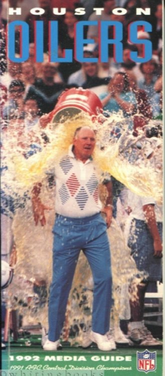 Houston Oilers 1992 Media Guide