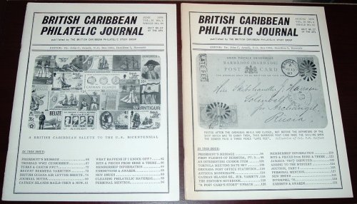 British Caribbean Philatelic Journal, 1976 Complete, Vol. 16, Nos. 1 to 6