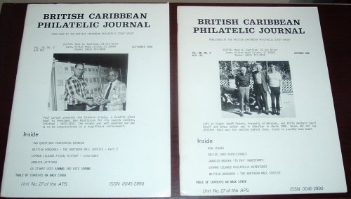 British Caribbean Philatelic Journal, 1986 Complete, Vol. 26, Nos. 1 to 4